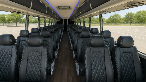 56 passenger charter bus interior bloomington