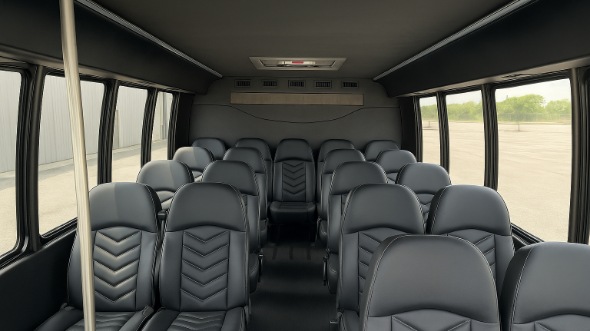 bloomington 18 passenger minibus inside