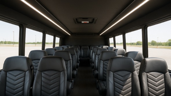 bloomington 20 passenger minibus inside