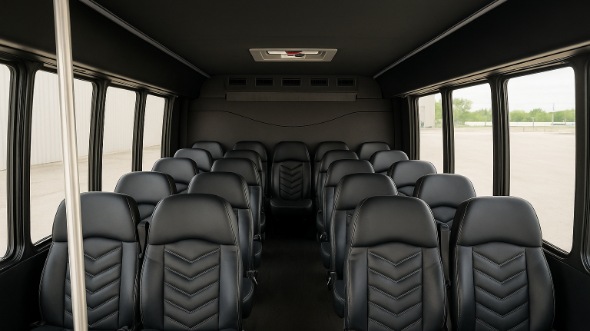 bloomington 28 passenger minibus inside