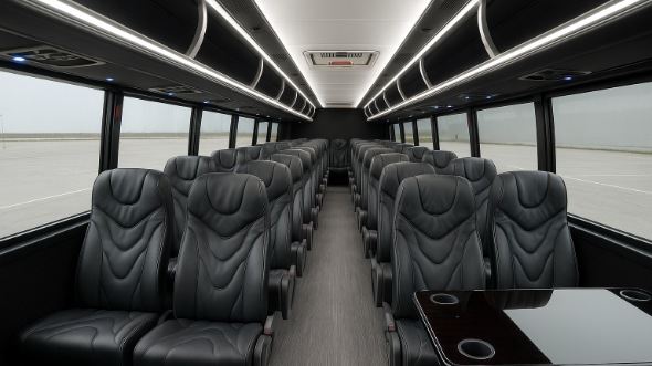 bloomington 30 passenger minibus inside