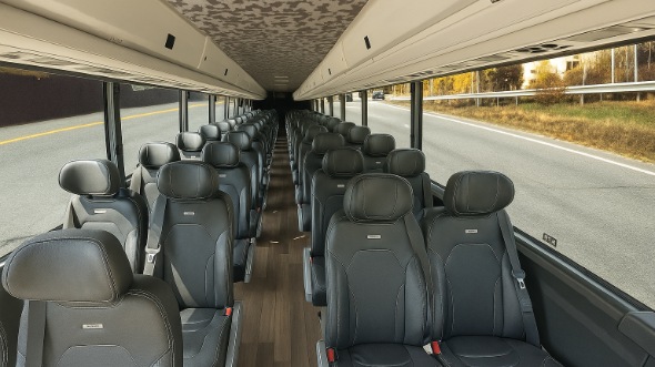 bloomington 35 passenger minibus inside