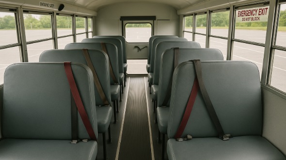 school bus rental interior bloomington
